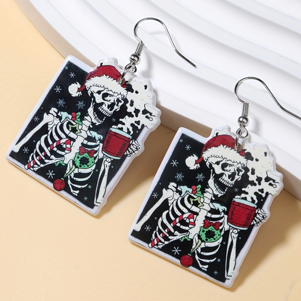 🆕 Skeleton Santa Earrings